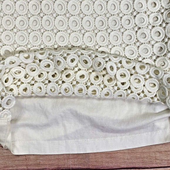 J Crew Blouse Womens Extra Small Cream Ivory 3/4 Sleeve Top - Picture 9 of 10